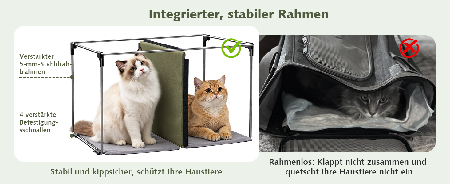 Транспортна переноска для котів Pecute – переноска-сумка для 2 котів, сіра, складана