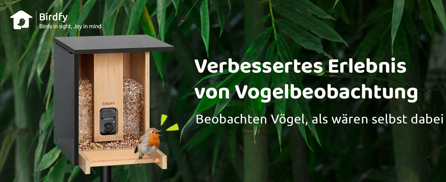 Розумна годівниця для птахів Netvue Birdfy з камерою, сонячною панеллю, 3L, автоматична ідентифікація птахів, для спостереження за дикими птахами