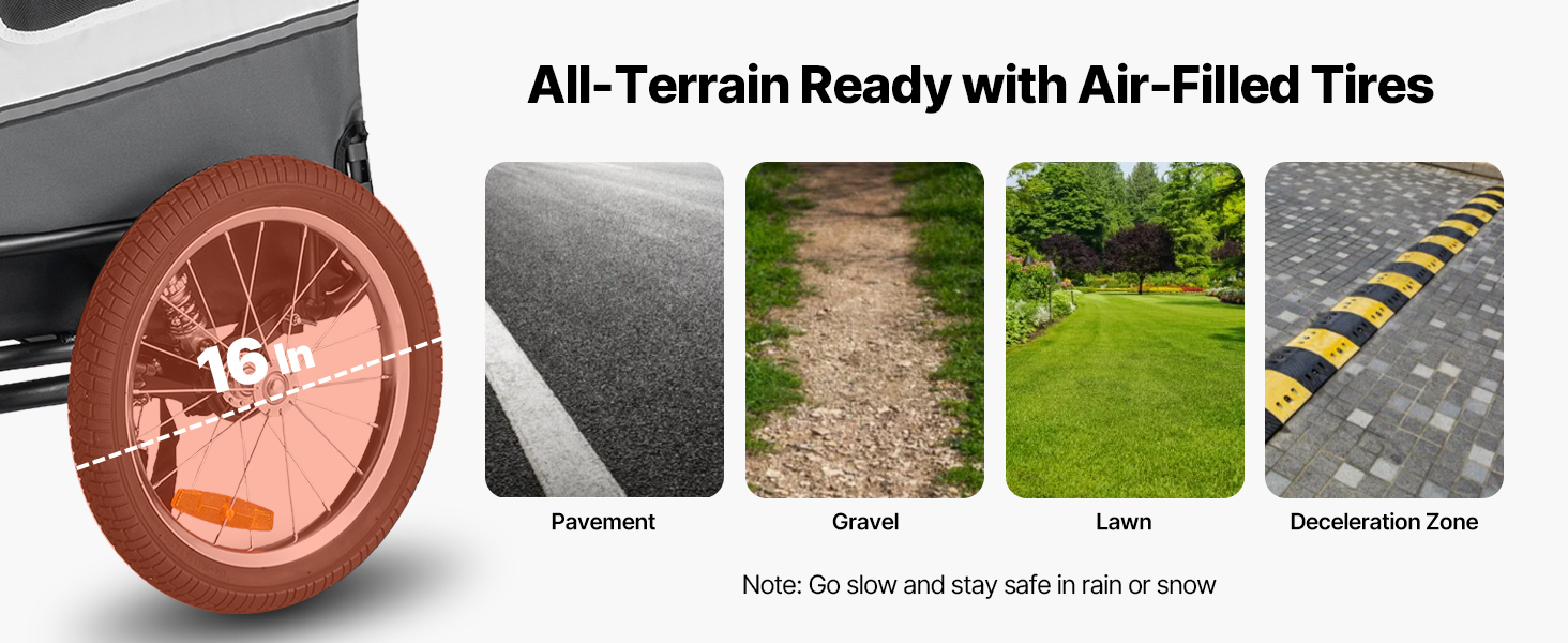 Велосипедний відсік для тварин VEVOR - для маленьких та великих собак, складаний, з колесами