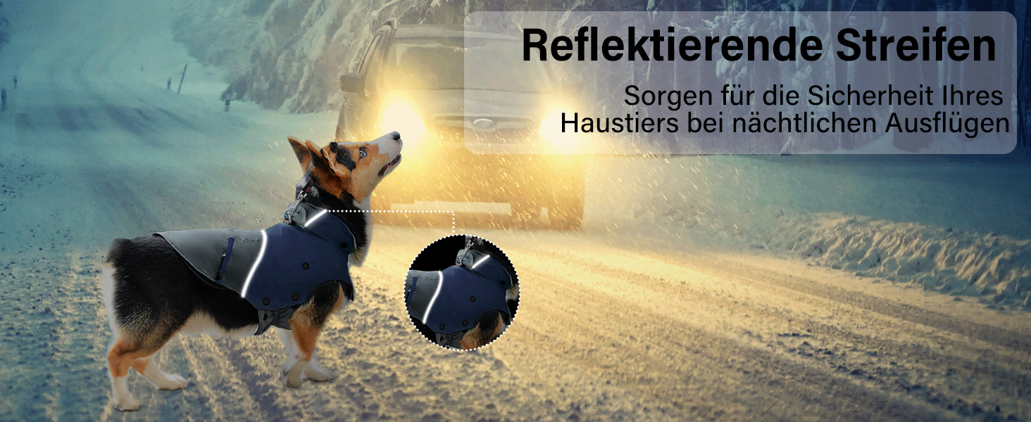 PETLOFT Зимова куртка для собак, світловідбиваюча, вітронепроникна, тепла флісова куртка для прогулянок на вулиці, знімний флісовий підкладка (S, фіолетовий)