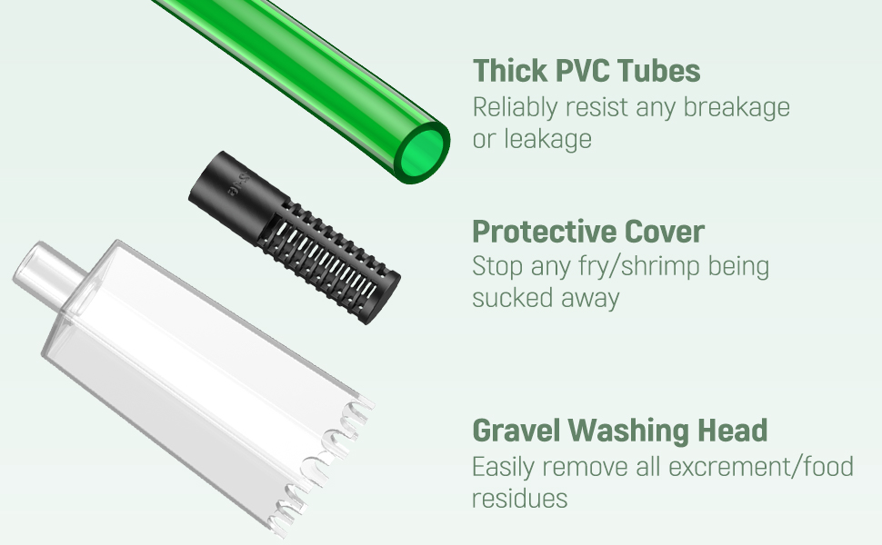 Набір для чищення акваріума Pawfly: сифон, пилосос, шланг 1.8 м, інструмент для догляду за акваріумом