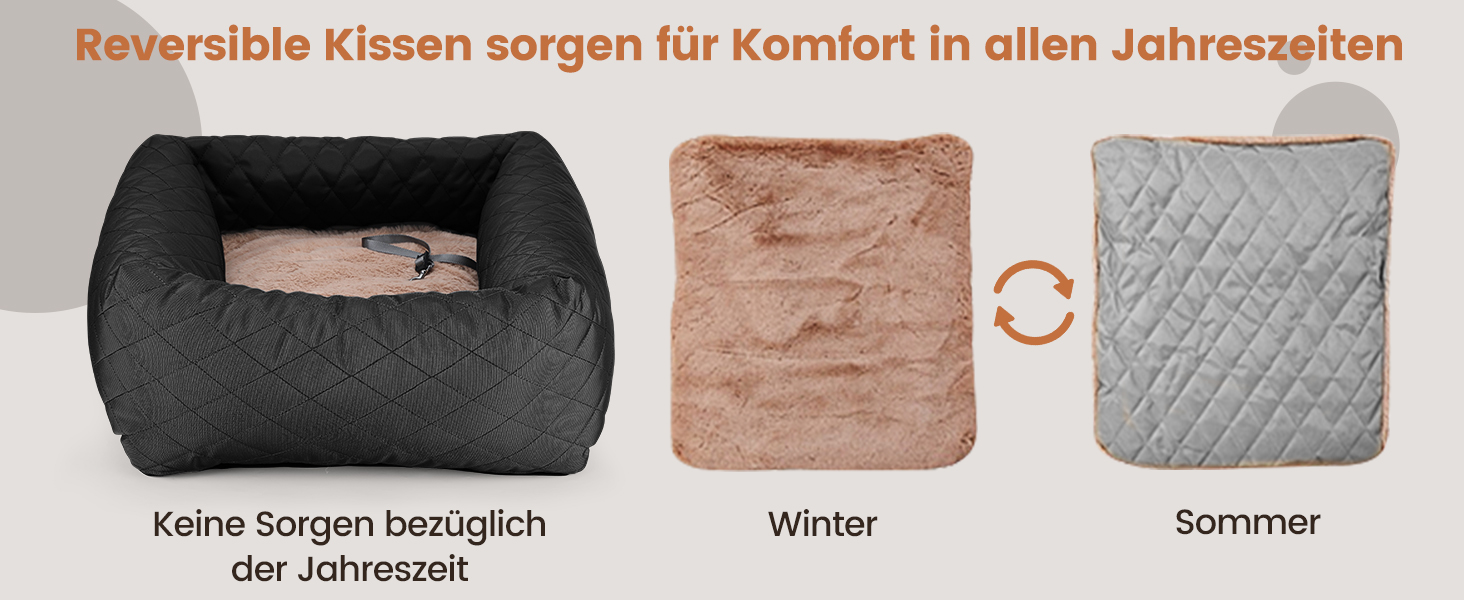 Крісло-підвищувач для собак у машину 2-в-1 з підкладкою та ременем безпеки (Чорний, M)