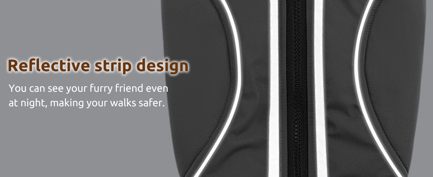 Теплий зимовий одяг для собак Citétoile: куртка з блискавкою, вітрозахисна, з відбиваючими смугами та нагрудником (сірий, M)