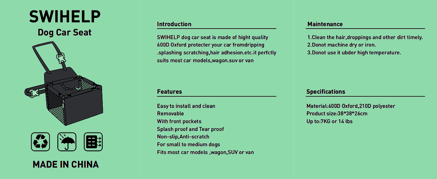 Автомобільний лежак для собак - міцний, водовідштовхувальний, для маленьких та середніх собак, з каркасом