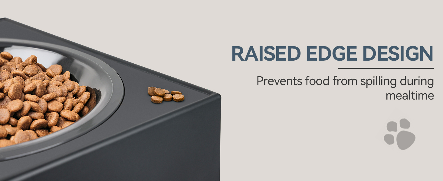 Підвищений годівниця для собак PAWISE, 5 рівнів регулювання, для собак маленьких, середніх та великих порід, з двома великими мисками з нержавіючої сталі, антиковзаюча, BPA free пластик
