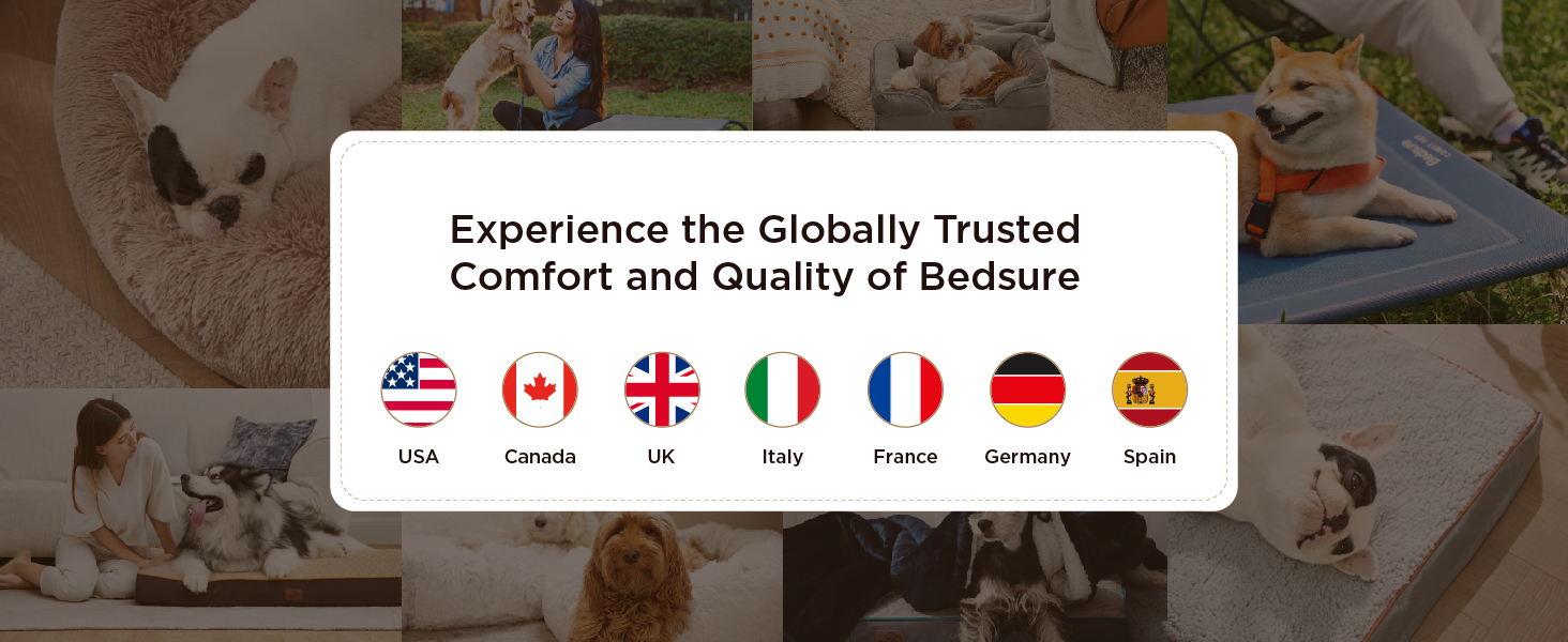 Ортопедичне ліжко для собак середніх порід BEDSURE - 76x51x16.5 см. Водонепроникне диванчик для собак з Memory Foam та Eierkarton-Schaum, знімний Cord-чехол, сірий.