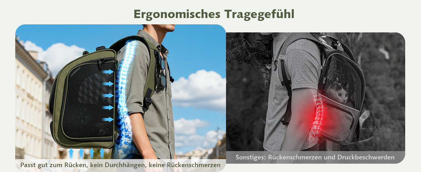 Пекют Рюкзак-переноска для кота з віконцем-бульбашкою, великий (32x26x42 см, хакі)