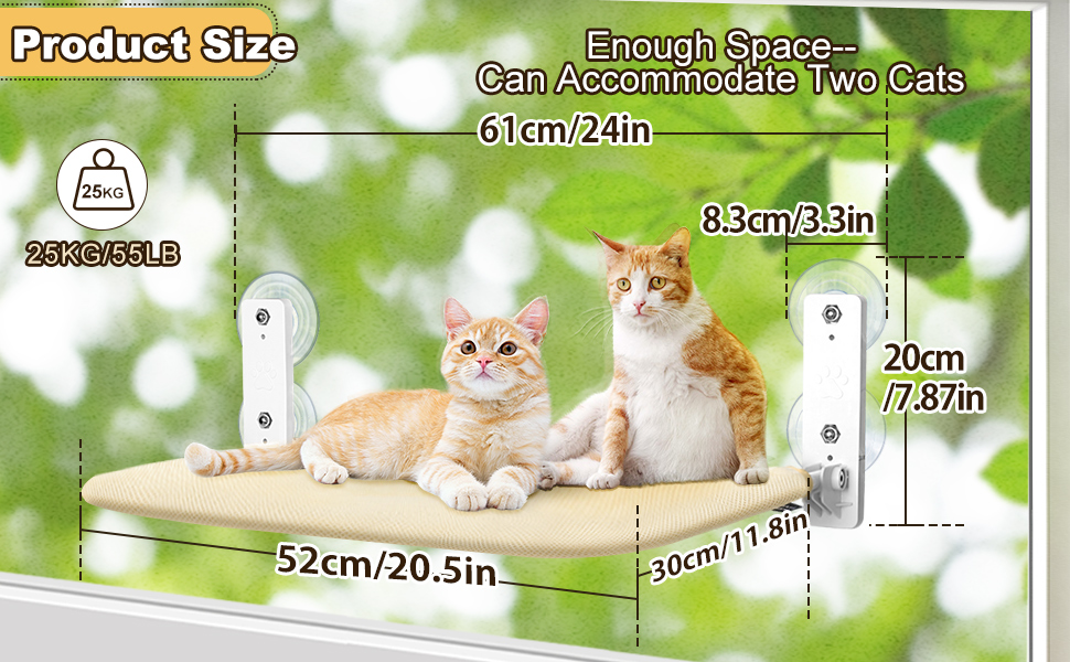 Кішка ліжко на вікно GUUSII HOME: гамак для котів, зручна лежанка на вікно, сірий колір, розмір M