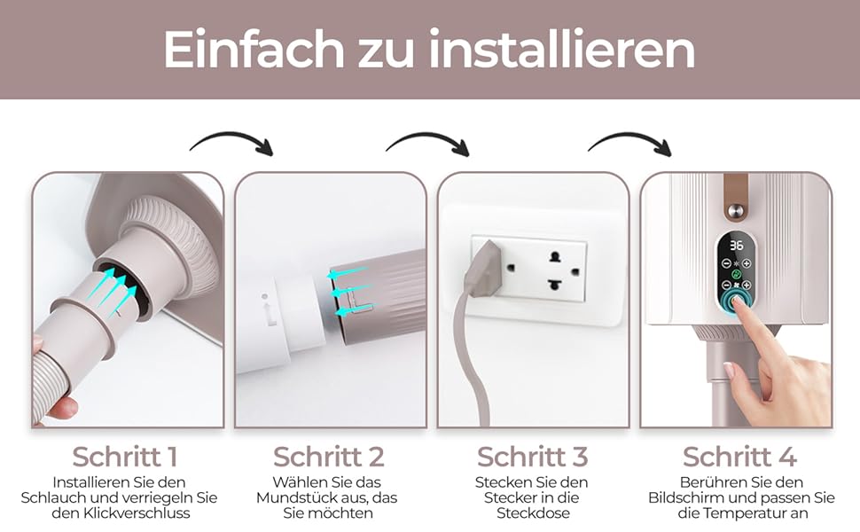 Фен для собак Olvy Hundefön: професійний сушар для догляду за шерстю з регулюванням швидкості та 4 насадками