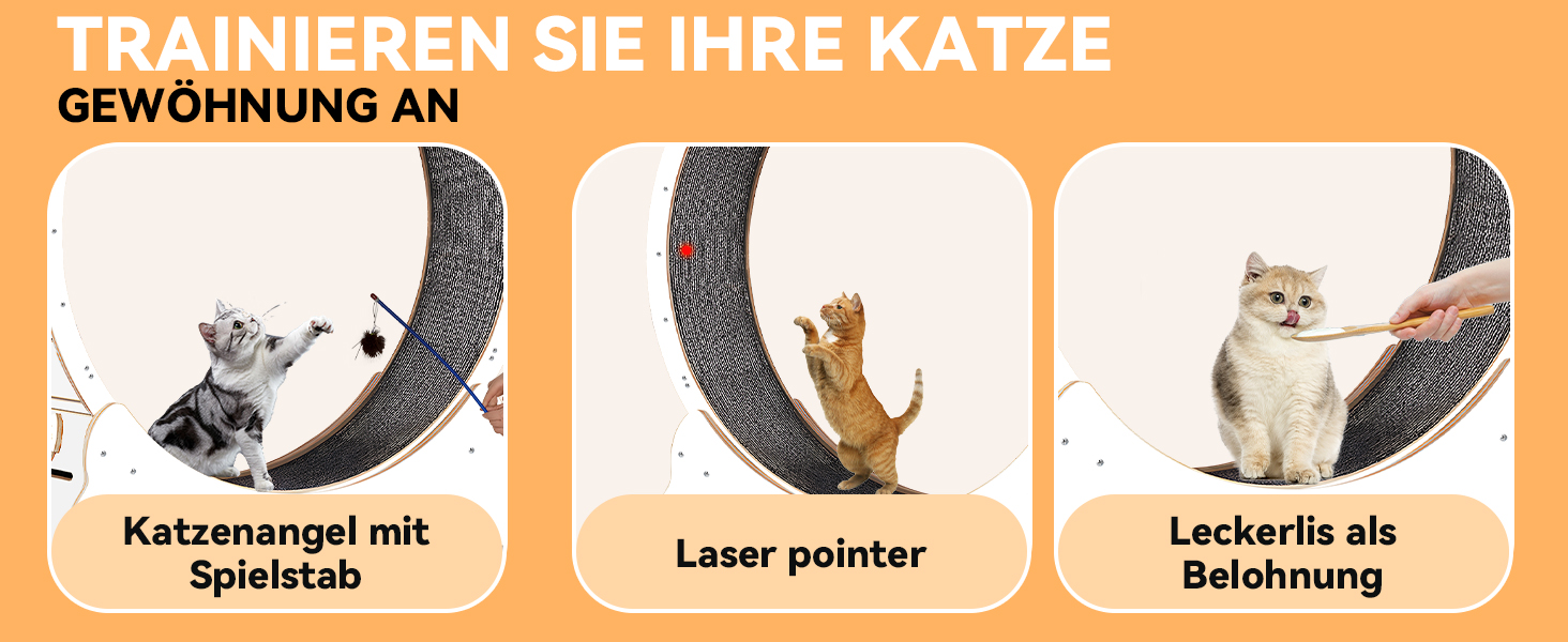 Катання для котів Homegroove, 113 см - біле, XL. Бігове колесо для котів знімним килимком для схуднення та здоров'я