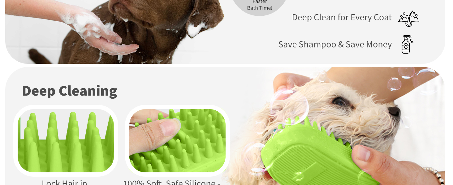 Грумінг-щітка PETCUTE для котів та собак: масажна, миюча, неслизька, рожева