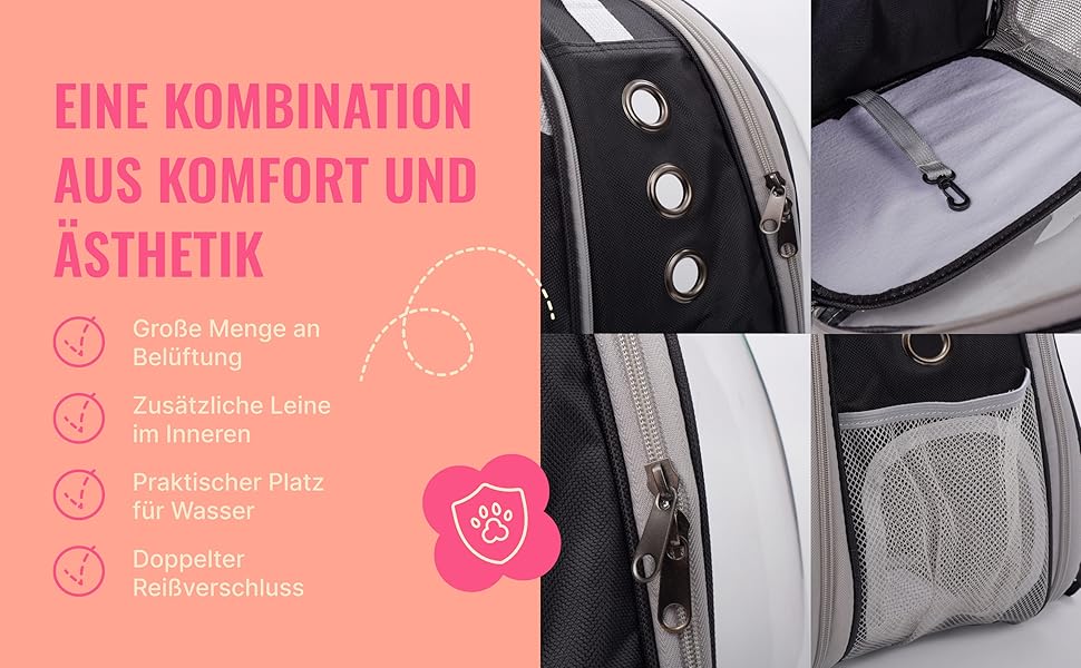 Транспортна сумка для собак та котів JUMI - рюкзак для тварин - переноска для котів та собак сірого кольору