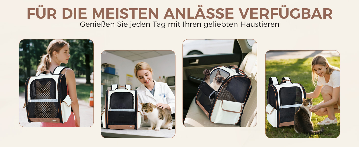 Рюкзак для собак та котів Lekespring (2-8 кг), сірий, з сіткою для прогулянок та подорожей