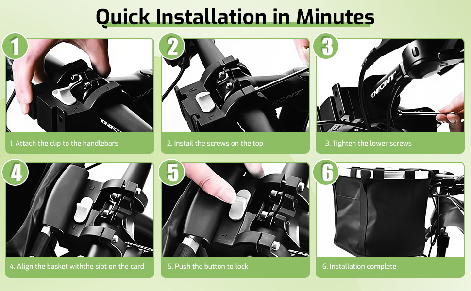 Кошик для велосипеда на кермо, складаний, водовідштовхуючий, знімний, з адаптером для керма, шнурковий замок, для собак, для покупок та подорожей