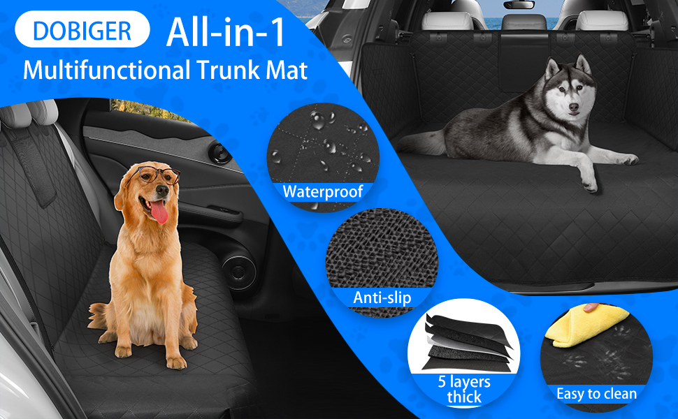 Захист для багажника автомобіля для собак, килимок у багажник для маленьких авто, водовідштовхувальний, універсальний, сірий, 185x150 см