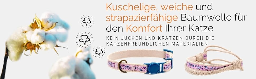 Набір ошейників для котів Pettsie та браслети дружби, безпечний дизайн з м'якої бавовни, D-подібне кільце для аксесуарів, регульований розмір 19-29 см (12,7-20,3 см, фіолетовий)