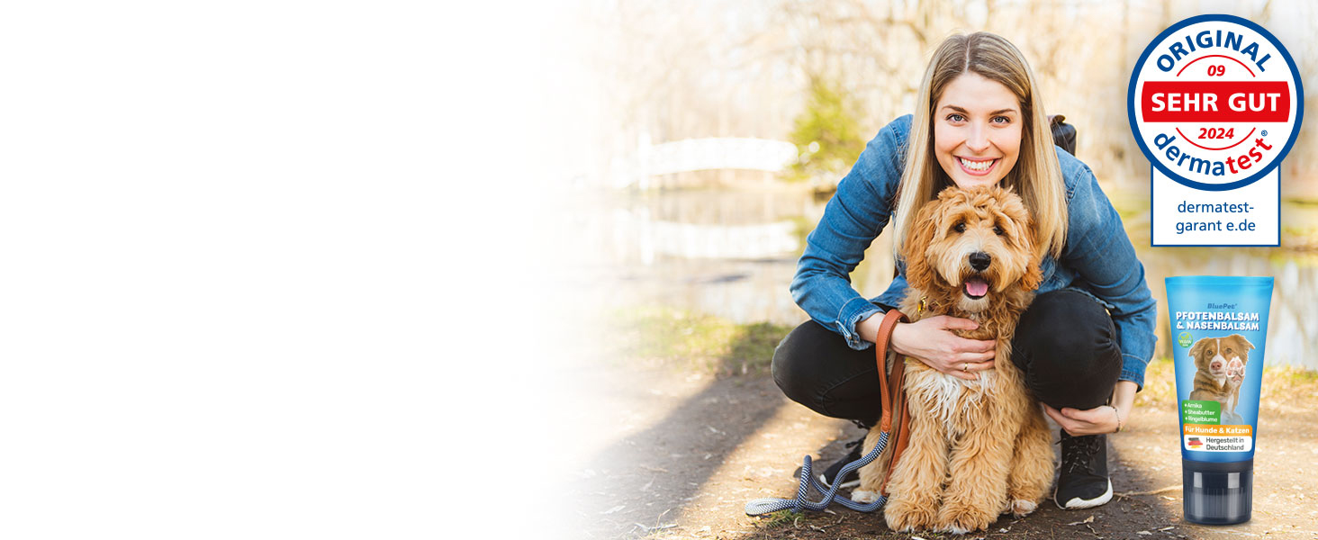 Балсам для лап собак та котів BluePet Schnelleinziehender, 50 мл - зволожуючий, регенеруючий, з арнікою, календулою та ши, проти тріщин та сухості лап