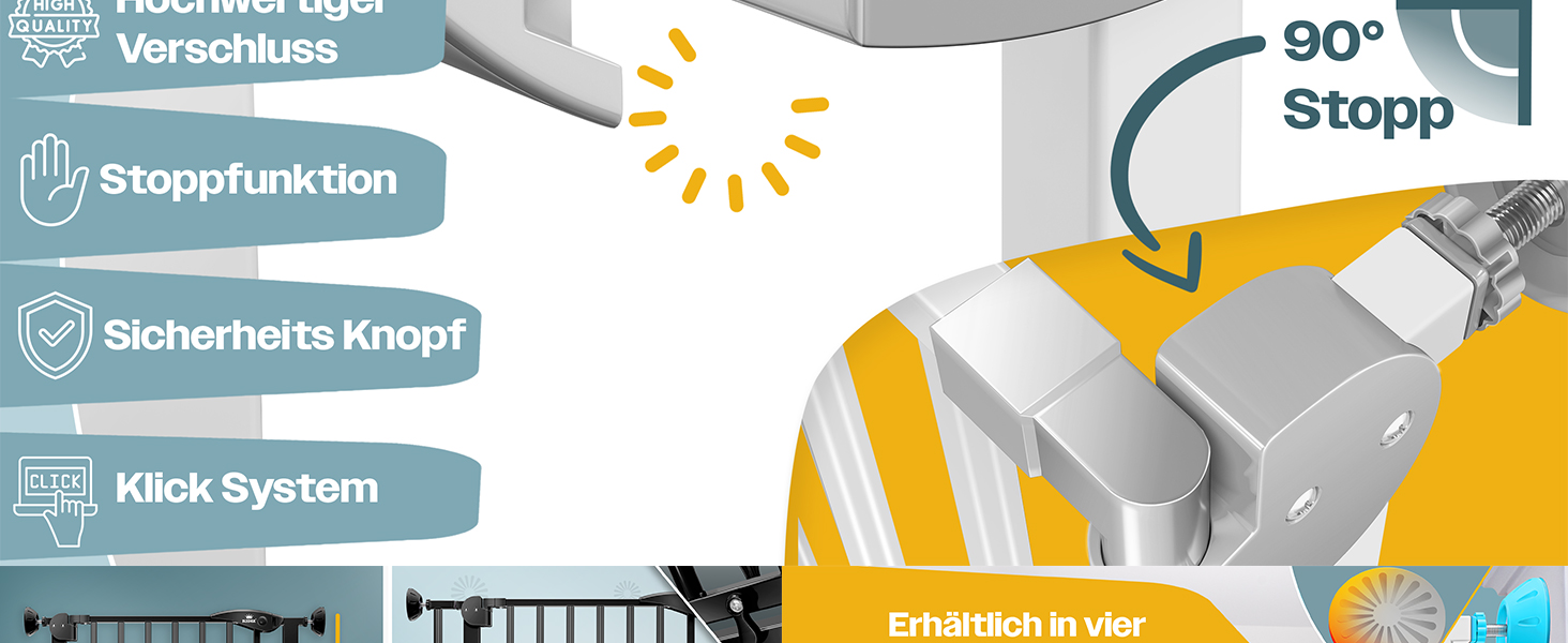 Захист для сходів KIDIZ: сітка-захист без свердління, автоматичне закриття, чорний, 88-94 см