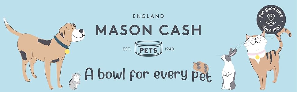 Миска для собак Mason Cash Cane Keramik для повільного годування, кераміка, підвищені борозни, для здорового травлення, довговічна, придатна для миття в посудомийній машині, для собак маленьких, середніх та великих порід