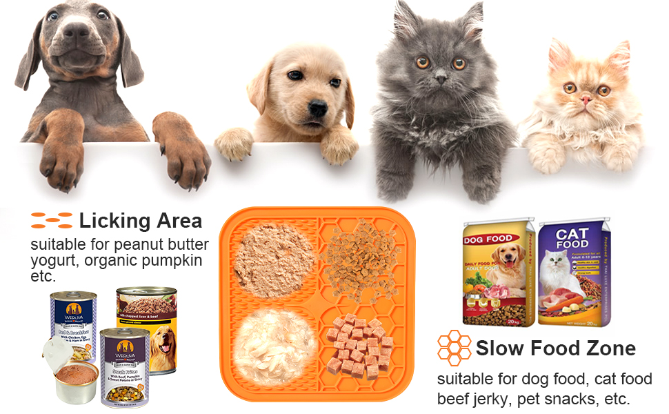 Силіконовий лизун для собак та котів AiQInu, 2 шт. з лопаткою, повільний годівник, для грумінгу та догляду за кігтями