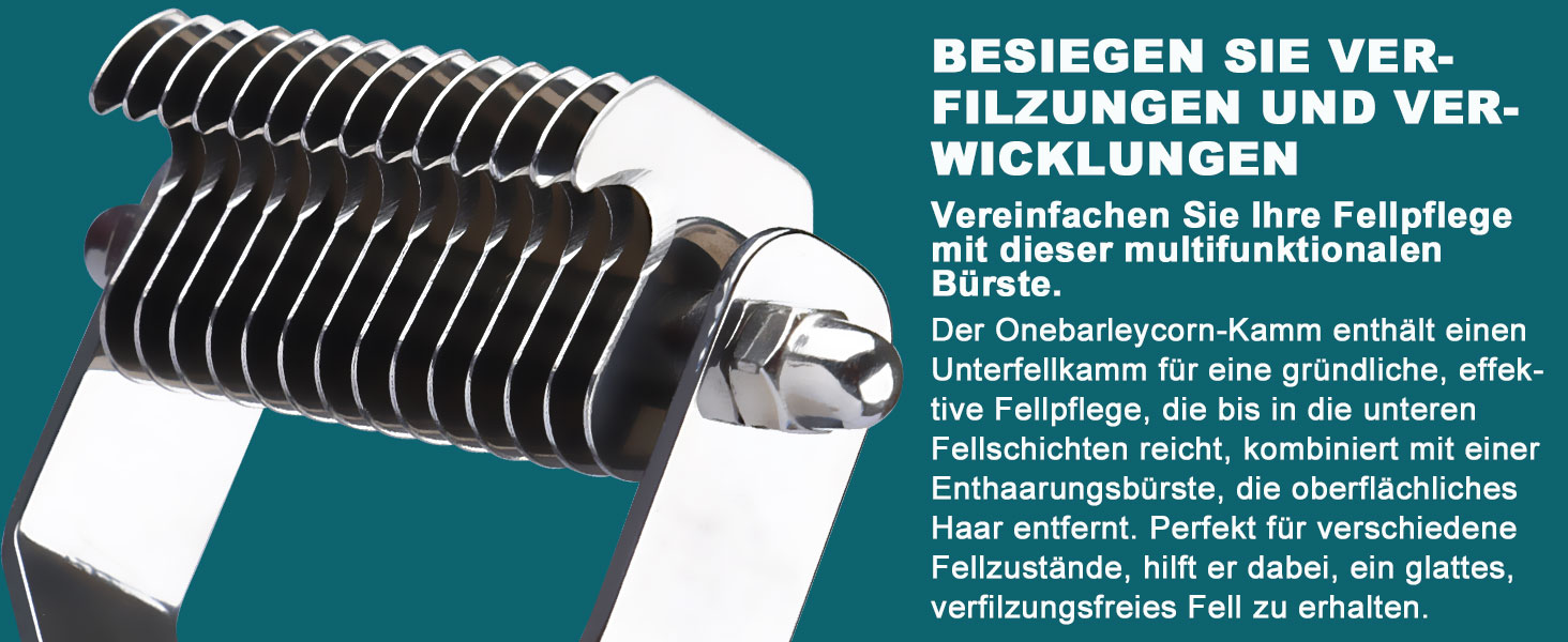 Тріммер для шерсті Coat King - щітка для собак та котів, 14 лез, 184x62 мм