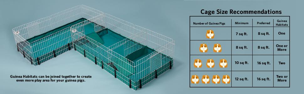 Клітка для морських свинок MidWest Homes 119x61x36 см, біла/зелена, з перегородкою
