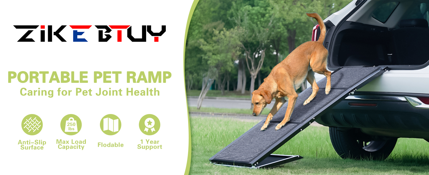 Рампа для собак у машину, 180 см, розкладна, протиковзка. Підходить для авто, вантажівок та SUV. Ширина 50 см. Максимальне навантаження: 110 кг