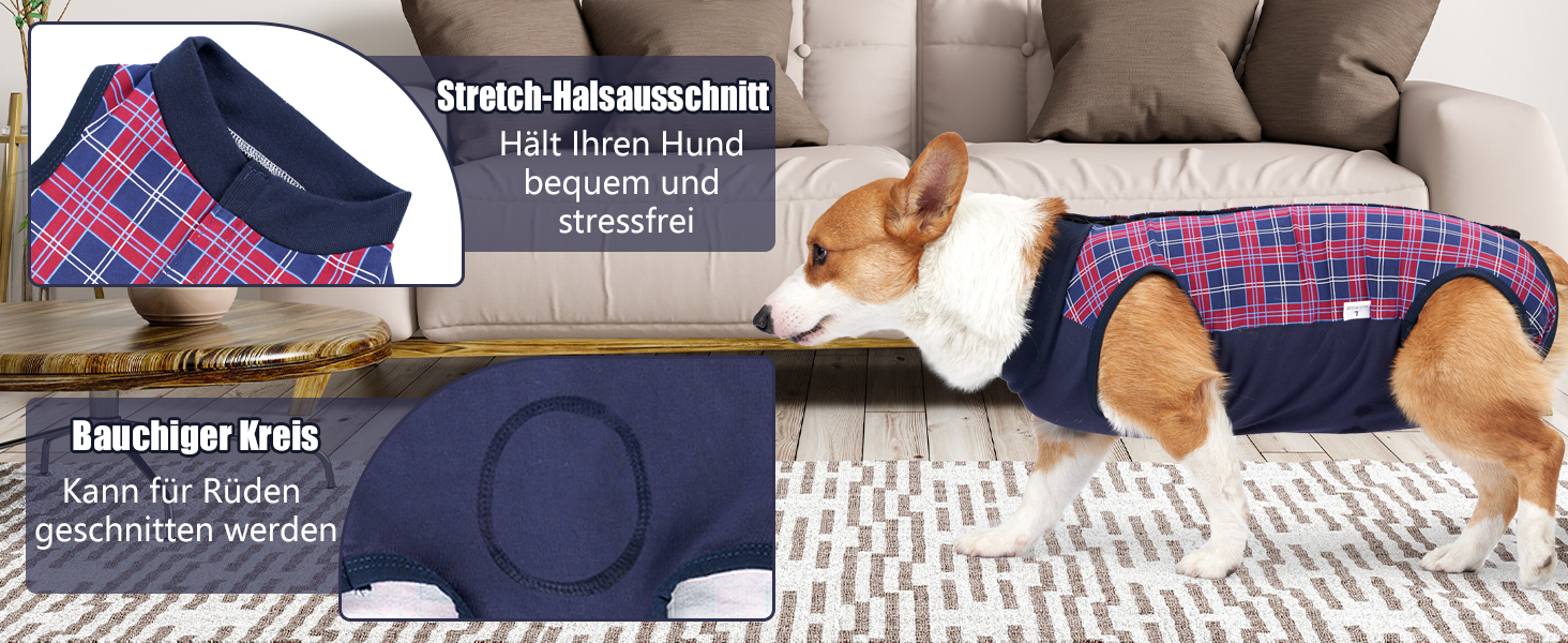 Захисний костюм для собак після кастрації Heywean, рожевий, XL. Медичний одяг для собак після операції, рожевий, XL