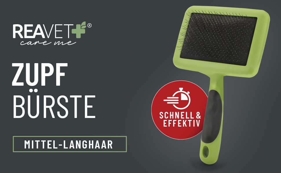Щітка для собак та котів ReaVET: видаляє підшерсток, ковтуни та розплутує шерсть. Великі породи. (L)