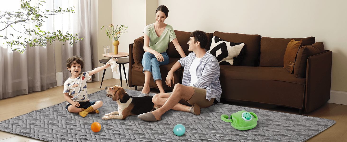 Водонепроникний килимок для собак, антиковзкий та пральний, ковдра для собак та котів, захисна ковдра від шерсті та подряпин для дивану, ліжка, автокрісла (Сірий, 127x152 см)