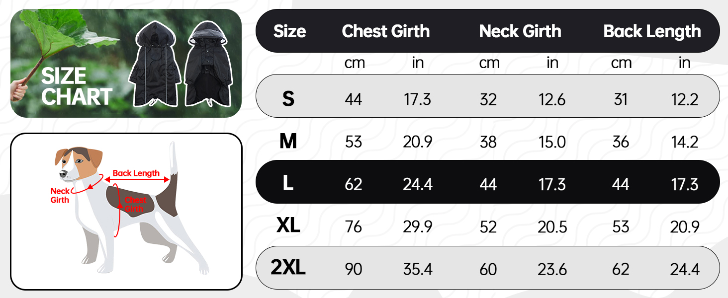 Водонепроникний дощовик для собак, чорний, розмір S. Дощовик для маленьких собак з капюшоном, на кнопках.