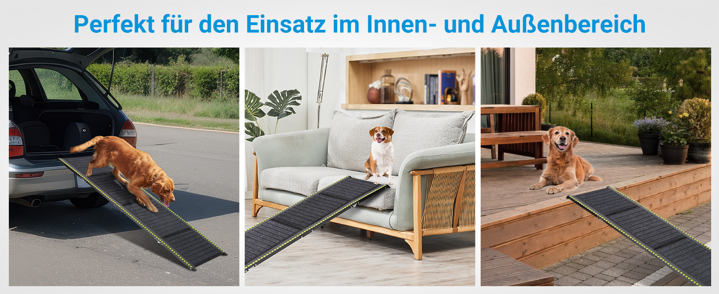 Рампа для собак FASRIOU 180x50 см, розкладна, для великих собак до 70 кг, з антиковзким покриттям, для авто, SUV, вантажівки