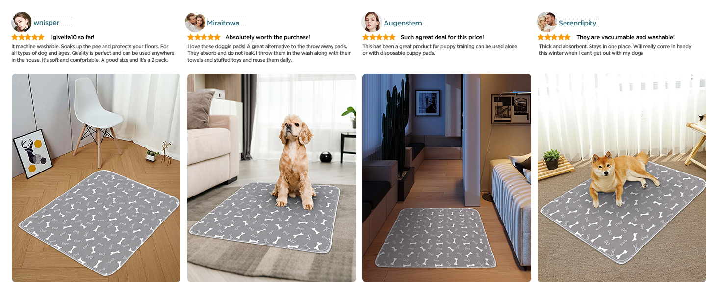 Підкладки для тварин Baodan, 2 шт. 90x60 см, водонепроникні, багаторазові, для собак, котів, кроликів