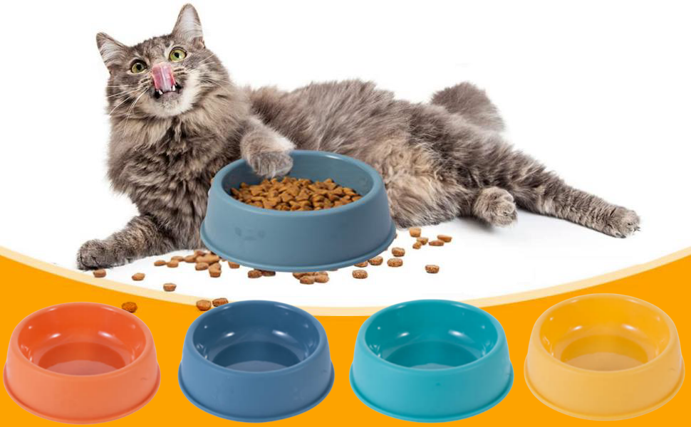 Набір мисок для котів (4 шт.) з пластику, для котів та дрібних тварин