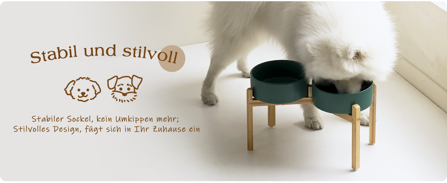 Керамічна миска для собак 18,5 см, для корму та води, середніх порід, неслизька, 1,3 л, сіра (одинарна миска)