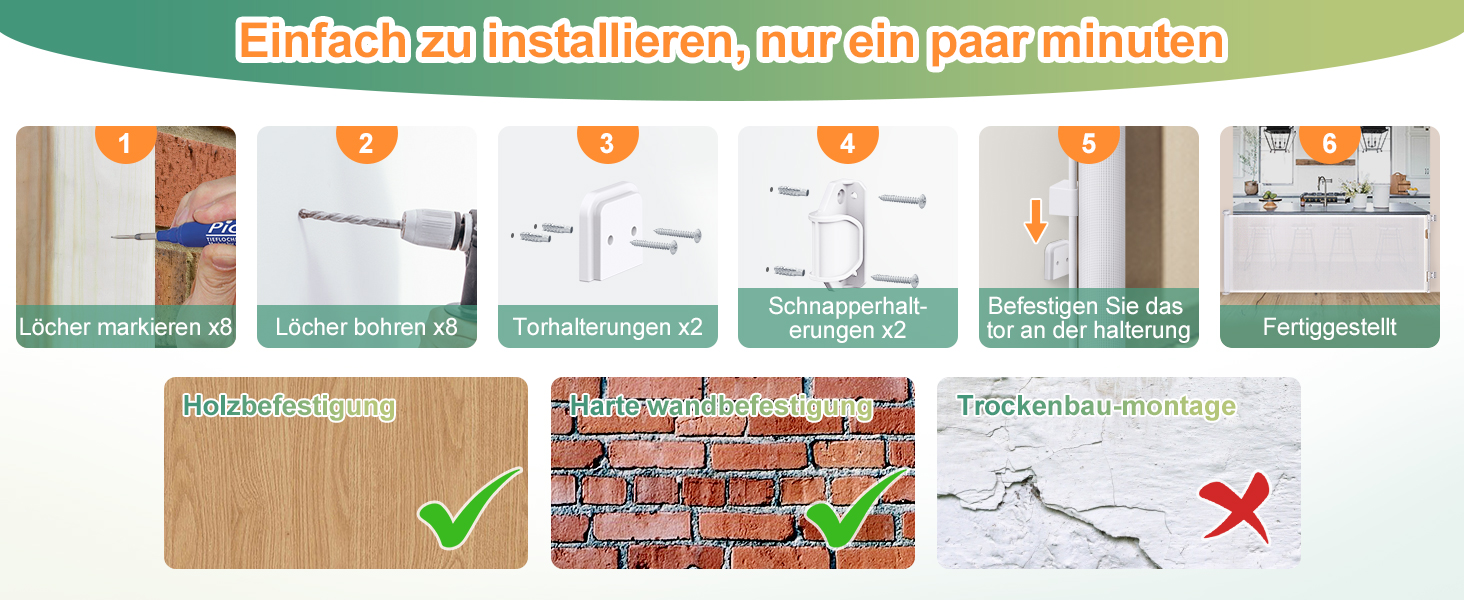 Розсувна захисна сітка для дитини та собаки, 400 см, біла. Захист для сходів/коридору/інтер'єру/екстер'єру. Висота 105 см, ширина 300 см.