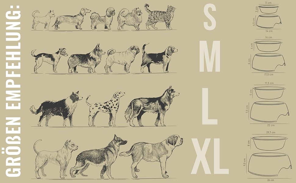 Набір мисок для корму ne&no® для собак та котів (S, 170 мл) з іменем, неслизькі | Миски для котів та собак | Taupe (S)