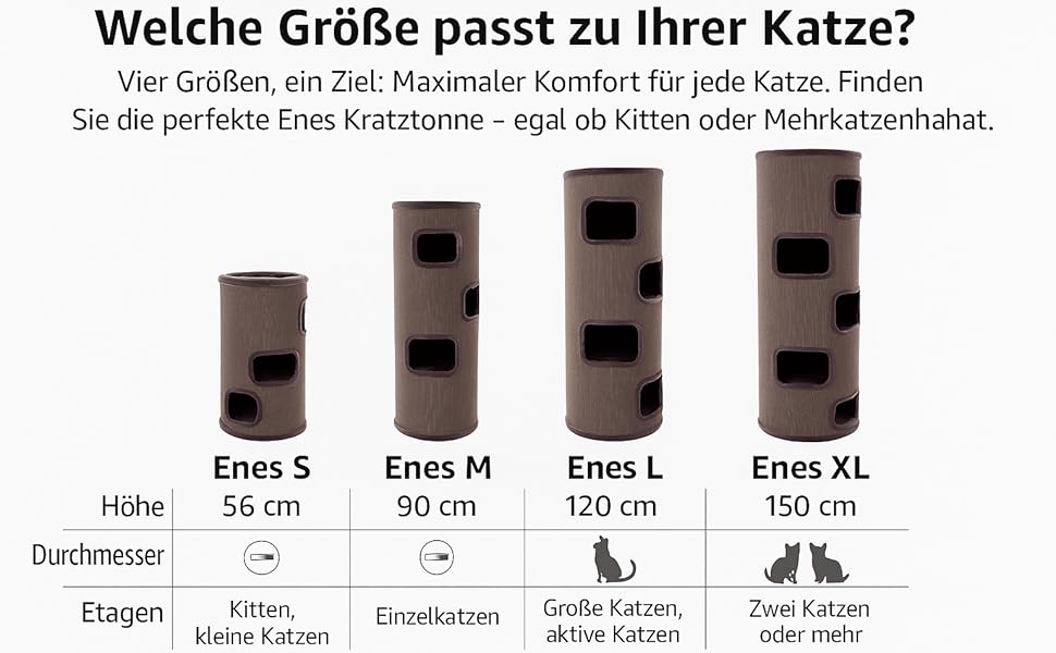 Драпак для котів Flamingo Enes S сірого кольору, 56 см, діаметр 42 см, сизаль та плюш
