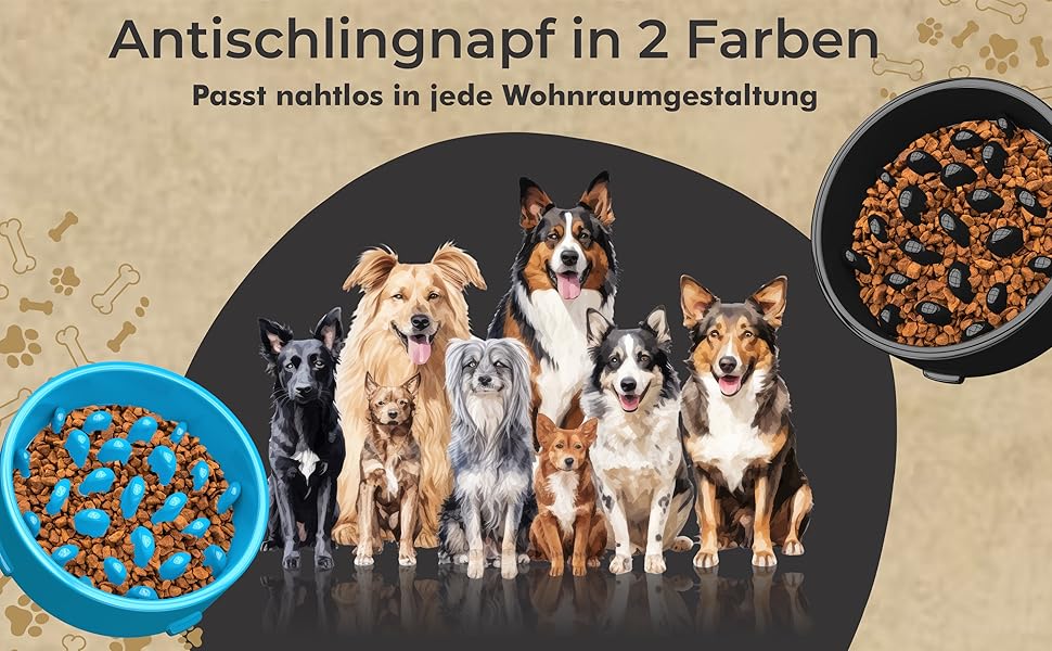 Миска для собак Anti Schling Napf з щіткою для легкого очищення, об'єм до 700 мл, з антиковзаючою основою, для середніх та великих собак, чорна