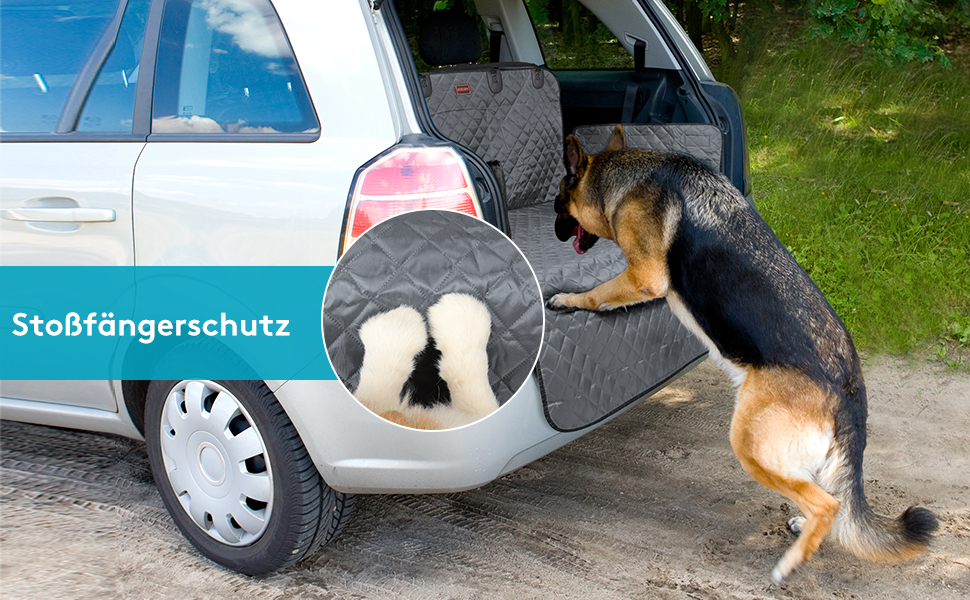 Захист для багажника авто Joejoy для собак з боковими та захистом від порогів, універсальний, вологостійкий, стійкий до подряпин, легко чиститься, килимок для багажника (185 x 105 см)