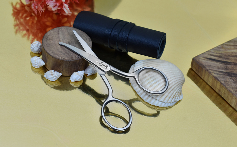 Ножиці для грумінгу тварин Spire Tools з нержавіючої сталі - безпечна кругла насадка для собак та котів, стрижка шерсті, вусів, бороди та вух - тупе лезо для дитячих нігтів та обрізання ниток