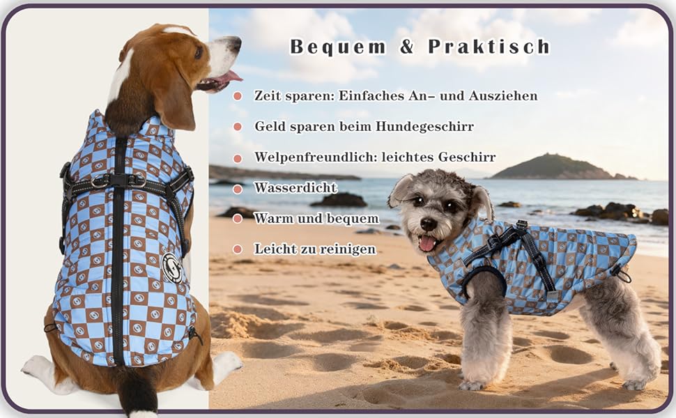 Теплий зимовий одяг для собак M+ чорного кольору: куртка, жилетка, одяг для маленьких собак, водонепроникний, з відбиваючими елементами