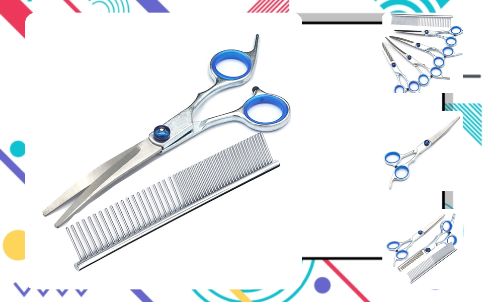 Набір професійних ножиць для грумінгу собак, 6 в 1, нержавіюча сталь
