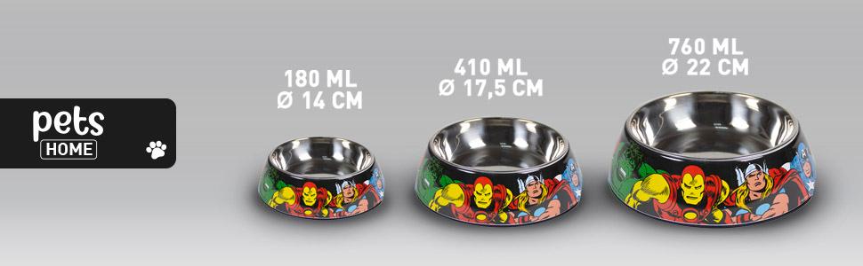 CERDÁ LIFE'S LITTLE MOMENTS - Миска для котів та собак Marvel Avengers, офіційна ліцензія, M, багатобарвна
