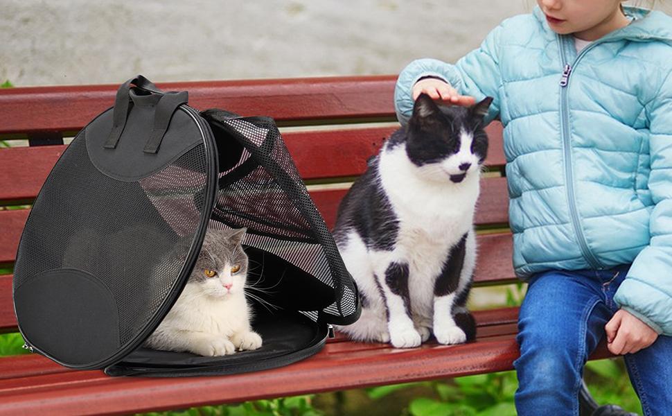 Транспортна сумка для котів | Дыхаюча переноска для тварин - Легка та зручна переноска для кошенят та маленьких собак, для подорожей, активного відпочинку та прогулянок