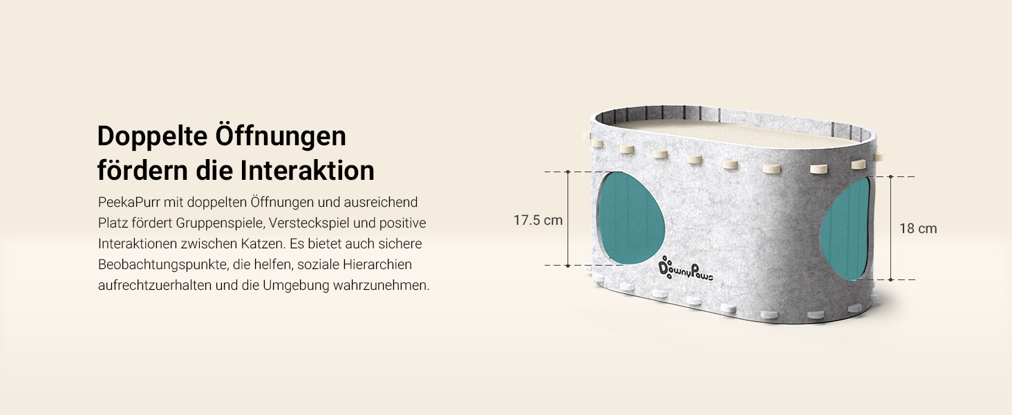 Кігтеточка-будиночок для котів DownyPaws з фетру, 2-ярусна, 50x33x50 см, для ігор та відпочинку, теплий дизайн, захист кігтів, білий