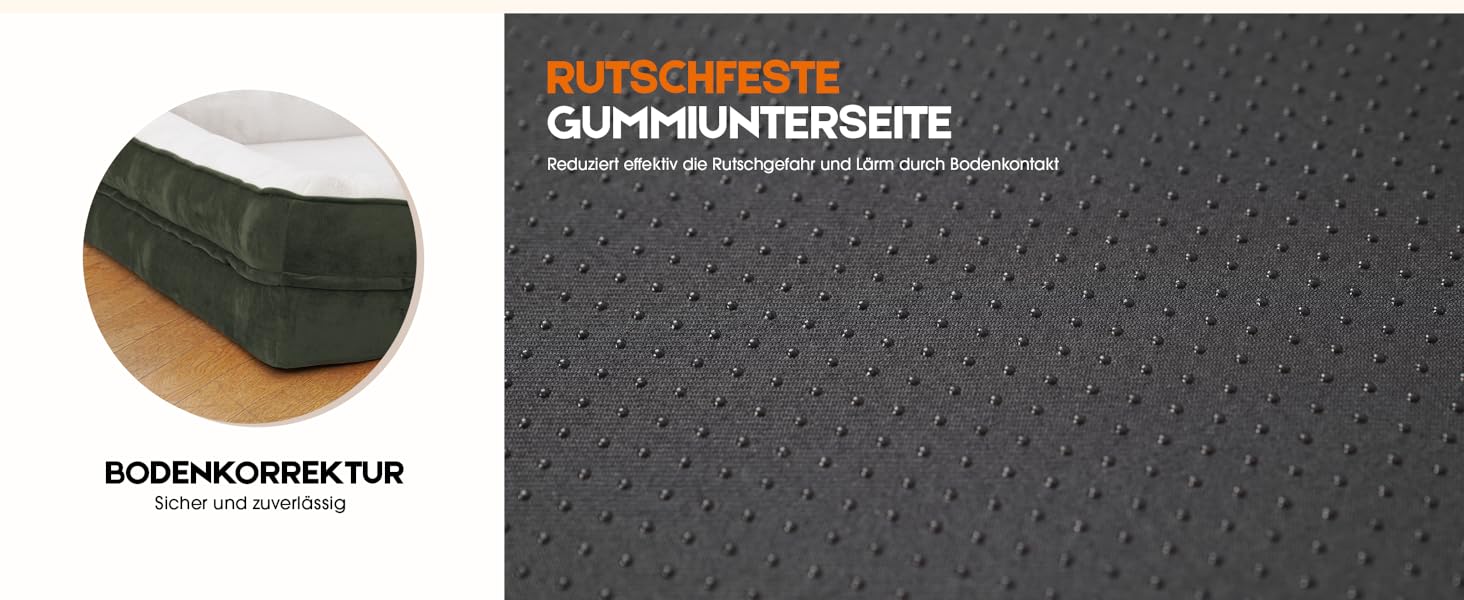 Ортопедичне ліжко для собак XL, корзина для собак, що стирається, з яєцевидною піною, вологостійкий диван для собак з неслизьким дном та чотиристоронньою подушкою (91x61x18 см, оливковий)