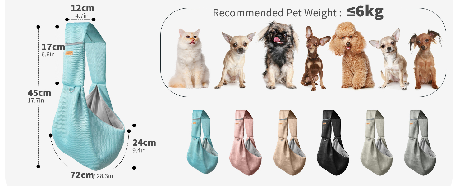 PETCUTE Сумка-переноска для собак, рожева, до 6 кг, з безпечним ременем, для прогулянок та активного відпочинку