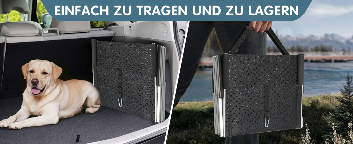 Східці для собак у машину SDLDEER, 4 сходинки, складані, регульована висота, до 80 кг, 64-68 см