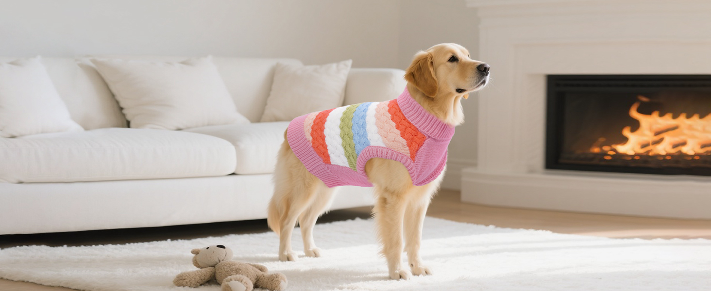 Теплий пуловер для собак Kuoser, пуловер для маленьких та середніх собак, флісовий пуловер, одяг для собак, зимовий пуловер для собак, червоний S